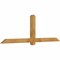 Ekena Millwork Eugene Rough Sawn Timber Gable Bracket, Western Red Cedar, 84"W x 28"H x 4"D x 4"F, 8/12 Pitch GBW084X28X0404EUG00RWR - alternate 4